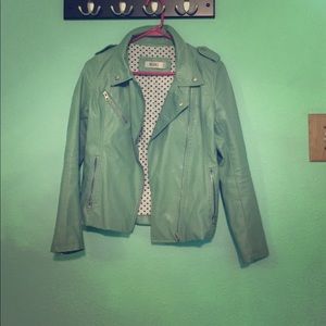 Pastel mint Moto jacket
